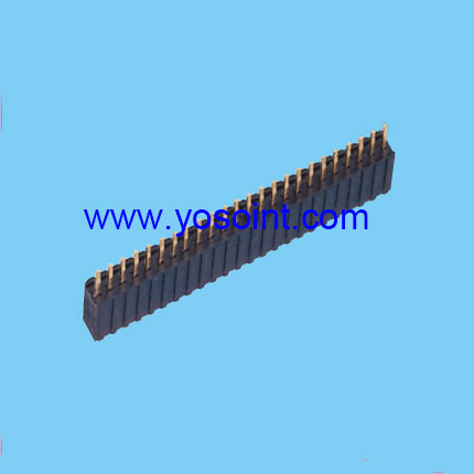 1.27mm Female Header H4.6mm Single row Straight DIP type