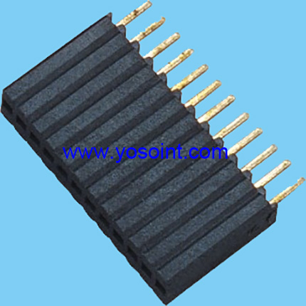 1.27mm Female Header H8.5mm Straight DIP Y Type Single row
