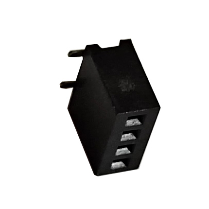 1.27mm Pin Socket 4.3mm Height 1x04 Vertical SMD Pin1 Left