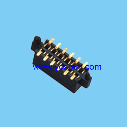 1.27mm female header H3.4  double row SMT with peg