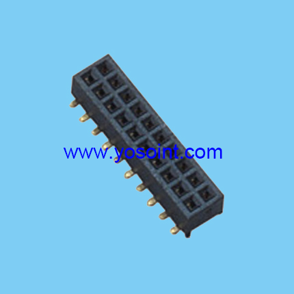 1.27mm female header H3.4 double row  SMT