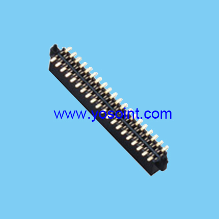 1.27mm female header H4.3 SMT double row  with peg