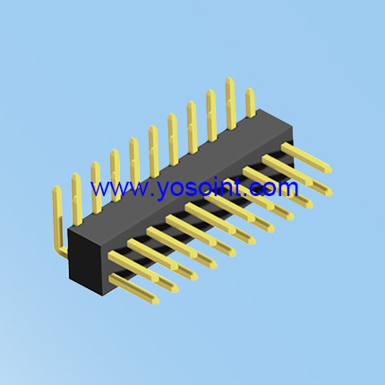 2.54mm Pitch Pin Connector H4.3 Dual Row Right angle