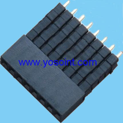 2.54mm female header H8.5 wiht long lead single row straight solder