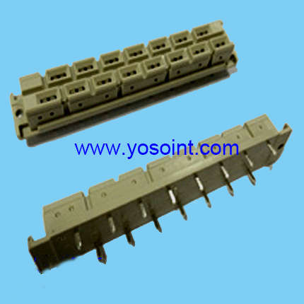 DIN 41612 Eurocard connector female straight  solder two row 15pin