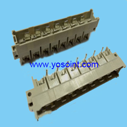 DIN 41612 Eurocard connector male right angle solder 15pin