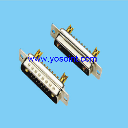 D-SUB connector 17W2 female and male contact solder type